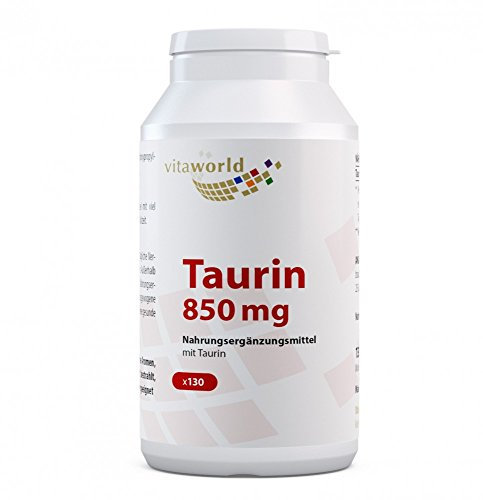 Vita World Taurine 850mg 130 Capsules Made in Germany