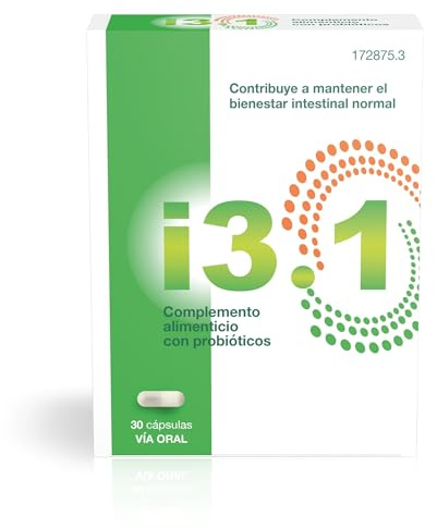 i3.1 Probiotico Intestinal - Complemento Alimenticio con 3 Cepas Bacterianas Para la Recuperación de la Flora Bacteriana Intestinal - Sin Lactosa - 30 Cápsulas