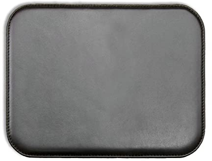 Maruse Leder Mauspad – Italienisches Vollleder – Für Büro & Home Office Mousepad – Handgefertigt in Italien – Schwarz