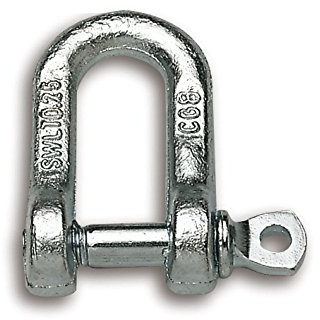 Chapuis 330/10Z Schäkel geschweifte Form rechts Stahl verzinkt Arbeitslast Ungefähre/Achse, grau, 10 mm/18 mm, 10-teiliges Set
