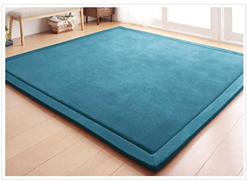 Loartee 150x200cm Kinder-Teppich, korallenrote Samt-Krabbeldecke fürs Kind