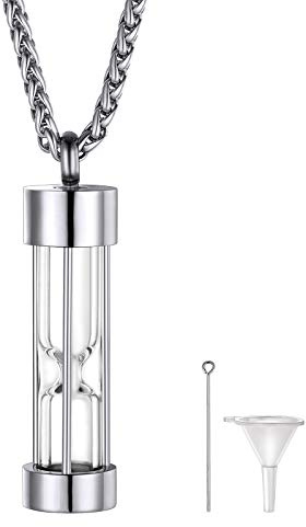 FindChic Cremation Necklace for Ashes Jewellery Keepsake Men Women Hourglass Urn Necklace