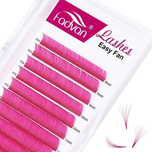 Volumen Wimpernverlängerung Rosa 0,07 mm C Curl Color Lashes 8-14 mm Mixed Tray Easy Fan Lashes Russische Volumen Wimpernverlängerungen (Pink 0,07-C, 8-14 mm) (8-14Mix-C, Pink-0.07)