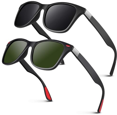LINVO Sonnenbrille Herren Damen Polarisiert TR90 Ultraleicht Retro UV400 | Leicht,Verdrehfreies Design,Autofahren,Angeln,Reisen,Laufen,Golfen