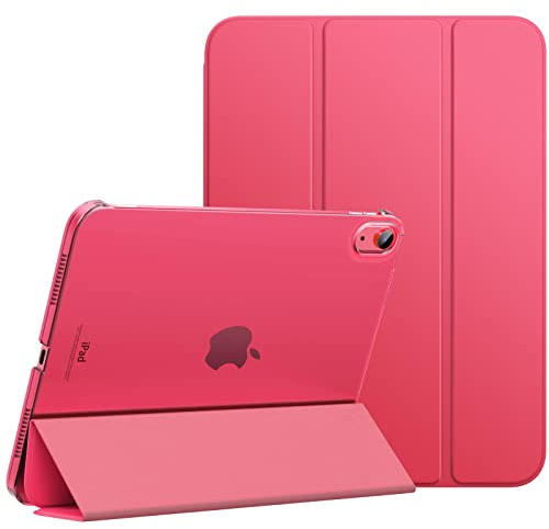 MoKo Hülle für iPad (A16) 11. Generation, iPad 10. Gen, Wassermelone Rot | Für iPad11/10.9 Zoll Hülle 2025/2022,Schlanke Stand Schutzhülle mit Hart PC Transluzenter Rückseite, Unterstützt Touch ID