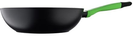 Wok 28cm aluminio forjado, inducción, negro vitoria