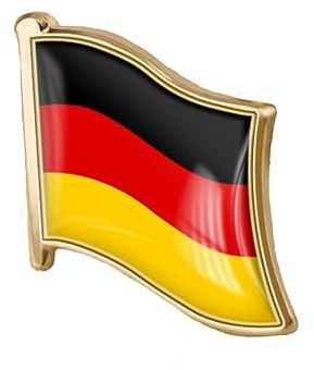 Metallische Deutschland Flagge Brosche - Anstecknadel mit Nationalem Abzeichen