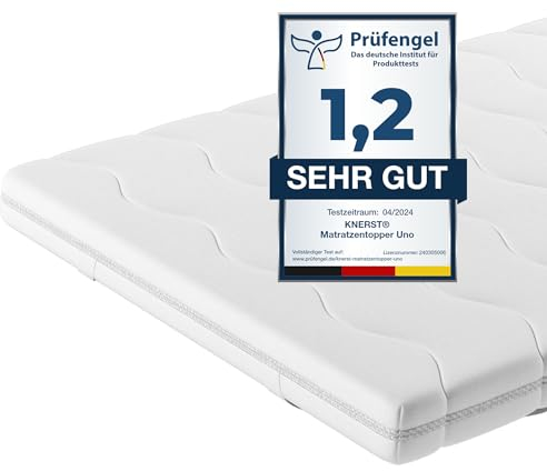 KNERST® Matratzentopper 120x200cm - Praktischer & Langlebiger Topper 120x200 cm - 5cm Höhe - Atmungsaktiv, Anpassungsfähig & Pflegeleicht - Bett Topper
