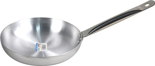Sterling Ventures Aluminium Frying Pan with Stainless Steel Pipe Handle for Gas Hob (26cm)
