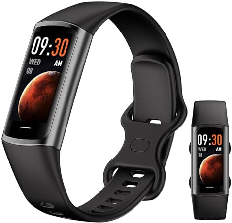 Tracker de santé avec compteur de calories, fréquence cardiaque, oxygène dans le sang, pression artérielle, podomètre, podomètre, étanchéité IP67, charge USB, montre intelligente pour iPhone Android
