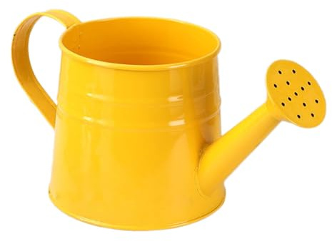 Arrosoir en Métal pour Jardinage Intérieur et Extérieur, Jaune