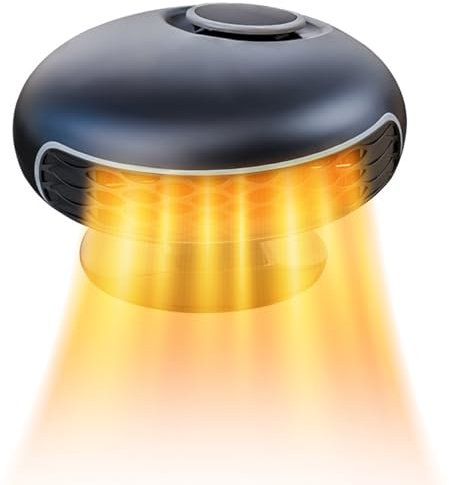 Agrdeed Auto Heizung 12V, 150W 360° Drehbar Heizlüfter, 2 in 1 Auto Heizung Entfroster Tragbar Defroster Auto Heizung für Fast Heating Defrost Defogger