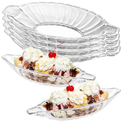 LDXDRU Confezione da 6 piatti da 180 ml, in vetro, per gelato e gelato, mini ciotole da dessert piccole ciotole per frutta, yogurt, brownies e snack