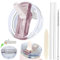 30 OZ Lid Leakproof Detachable Compatible with Stanley Cup with Straw and Lid Reusable Straw Cover Fit for Stanley Accessories Flip Straw (Rose Quartz, 30 OZ)