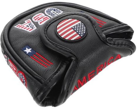 HOODANCOS Schlägerhauben Für Golfputter Halbrunde Mallet-Putter-Kopfbedeckung Hochdichtes Pu-Material Leicht Und Tragbar Und Langlebig Für Golfreisen Und Training