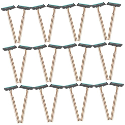 EPIGEIST 20 Sätze Rasiermesser Set für Männer Teiliges Einweg Rasier Set mit Rasiercreme Tragbar für Reisen Hotels und Persönliche Pflege und Kompaktes Design