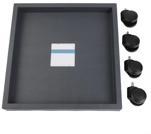 babominimer Plateau carré pour pot de fleurs avec roues mobiles pour plantes en pot d'extérieur, plante en plastique robuste avec rouleaux pour jardin et terrasse (intérieur 32,5 cm)