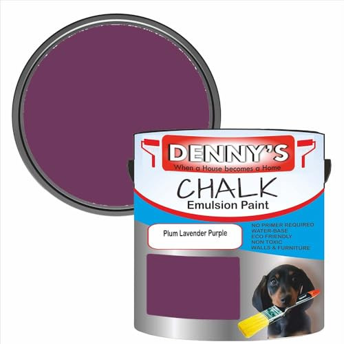 Premium Interior Wall & Furniture Chalk Paint – Plum Lavender Purple – Rich Matt Finish, Durable & Washable, Low Odour, Ideal for Living Rooms, Bedrooms & Hallways (250ML Tin)