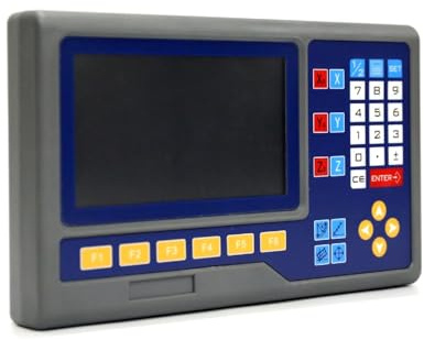 Linear Scales, 8 Languages 2 or 3 Axis LCD DRO Digital Readout Display Counter for Milling Lathe Turning Machines for Milling Machine(3 axis DRO)