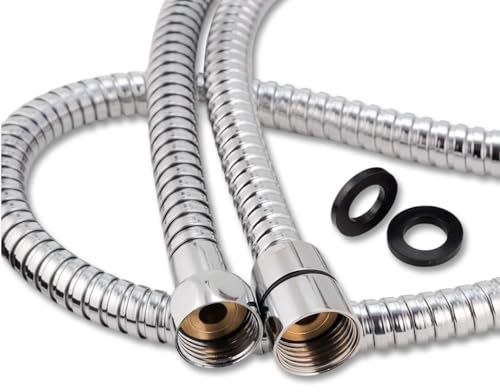 Shower Hose, Flexible Shower Hose with Anti-Kink Design, High-Pressure Shower Head Hose Performance, Universal G1/2, Durable Stainless Steel for Modern Bathrooms, Ideal for Baths and Wet Rooms (2.0m)