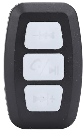 Cocoarm Contrôleur de Téléphone sans Fil IPX6, Télécommande Multimédia ABS Bluetooth avec Portée de 15 M et Batterie Rechargeable USB C 300 MAh, Télécommande de Guidon de Vélo pour Cyclistes, (White)