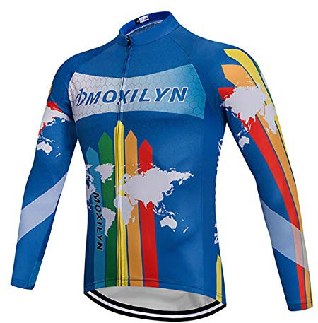 Moxilyn Fahrradbekleidung Herbst Fahrrad Trikot Regenjacke Wasserdicht Winddicht Atmungsaktiv Jacke MTB Mountainbike Jacket Visible Reflektierend für Herbst Hohe Elastizität Schnell Trocknend