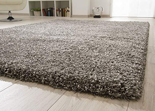 Steffensmeier Ragolle Twilight Hochflor Teppich Shaggy, weich & elastisch, moderner Wohnzimmer Teppich, Grau meliert 9999, 133x195 cm