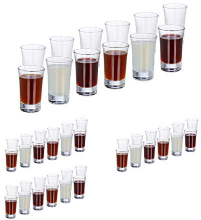 Relaxdays Verres à Liqueur, Lot de 48, 2 cl, Pour Digestif, Expresso, Schnaps, Shooters - Transparent