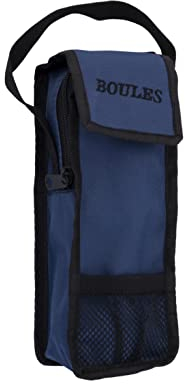 Engelhart - Tasche für 3 Boules Spiel Bouletasche mit Tragegriff Öffnung Oben Größe; 23 x 8,5 x 3,5 cm (Blau)