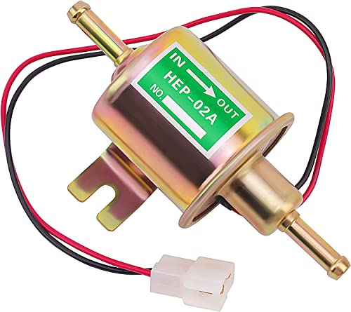 Universal Kraftstoffpumpe Elektrisch, Kraftstoffpumpe HEP02A 12V Elektrisch Kraftstoffpumpe Baumaschine Fuel Pump, Niederdruck-Kraftstoffpumpe für Benzin & Diesel