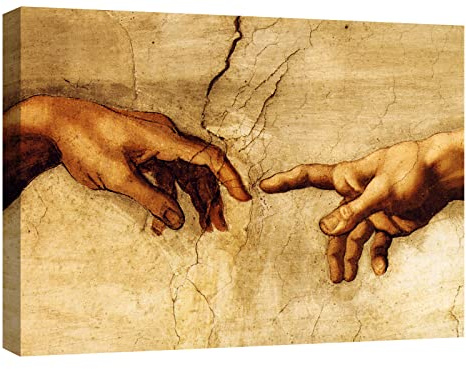 canvashop Quadro Michelangelo La Creazione Stampa Su Tela 100X70 Cm | Canvas, Quadri Moderni Soggiorno, Arte Sacra, Arredo Casa, Riproduzione Artisti Famosi