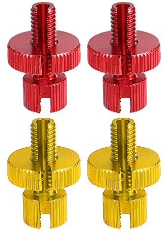 X AUTOHAUX 4 Stk. Bremskupplungskabelversteller Schraube M8 Schwarz | Rot, Gelb, Aluminiumlegierung, Korrosionsbeständig, Hohe Temperaturdurchlässigkeit, Niedrige Magnetische Permeabilität