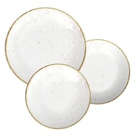 Tramontina Juego de Platos Vajilla Porcelana Rústico 12 Piezas