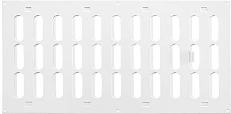 Lüftungsgitter aus Stahlblech mit verschließbaren Lamellen 400 mm x 200 mm
