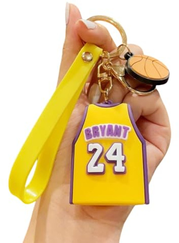 Camiseta llavero Bryant compatible con NBA 24 Lakers Basket Gadgets Accesorios Idea Regalo Hombre Mujer Niño Colgante Creativo 3D