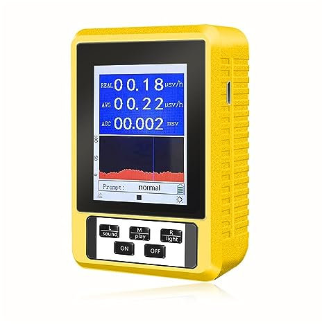 Contatore di particelle d'aria, Misuratore digitale portatile portatile 2 in 1 Rilevatore di radiazioni nucleari for radiazioni elettromagnetiche Contatore Geiger Monitoraggio dell'inquinamento della