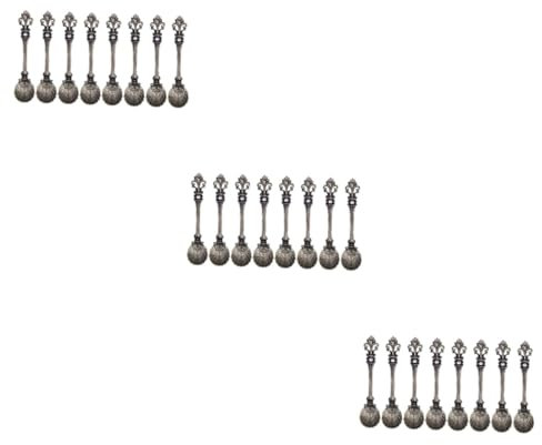 COLLBATH 3 Set Di Cucchiai Da Dessert Vintage Con Finitura Anticata Per Mescolare E Mescolare Per Casa Feste Bar 8 Pezzi * 3