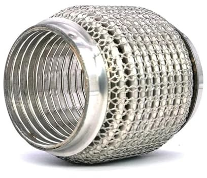 Abgasrohrleitungen 1PC Flex Rohr Auspuff Balg Rohr Flex Koppler Mit Mesh Interlock Flexible Faltenbalg Einlass 51 65 76mm Abgasschlauch(76x100mm)