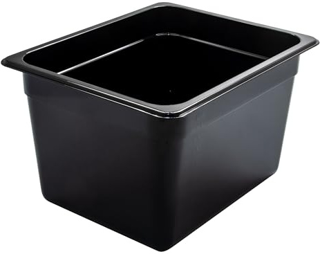 AcMax GN 1/2 Gastronormbehälter GN-Behälter 12,5 Liter Tiefe 200mm Kunststoff schwarz
