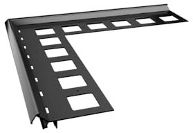 Renoplast® V LED Aluminium Außentreppe Ecke 90º Treppenstufen-Profil für Harzböden, Graphit, Treppenkantenprofil Treppenkante Treppenwinkel Winkelprofil Alu Stufenprofil Fliesenschiene