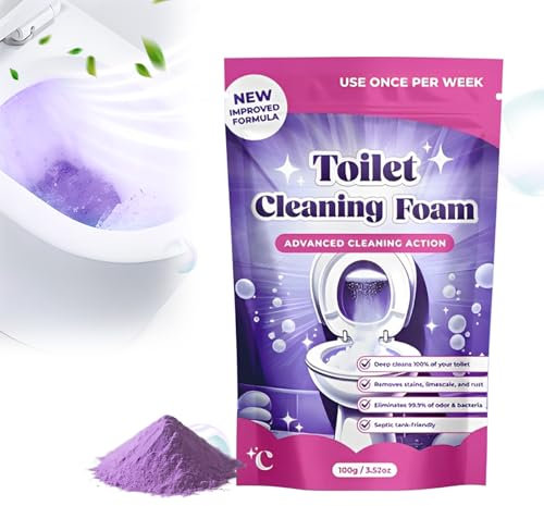 Toilet Cleaner Powder, Deep Foaming Stain Remover for Toilet Bowl, Deodorizing and Descaling Cleaner for Bathroom, Rust and Limescale Remover for Bathtub Sink Tile, Safe for Plumbing (1)