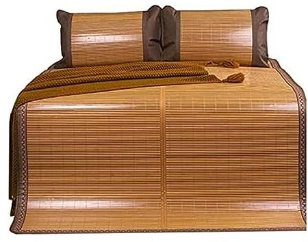 SHCHNA Materasso Materassino Estivo in bambù Tappetino di Raffreddamento Materasso in Rattan Tappetino Pieghevole Fresco E Confortevole Rinfrescante Liscio(180cmx200cm/70x79in)
