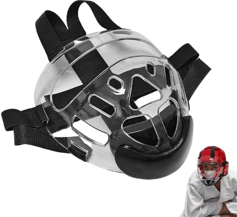 Boxing Face Guard Kids – Clear Protective Head Shield for Combat Practice | Transparent Youth Gear for Kickboxing Martial Arts Sparring Outdoor Sports Training