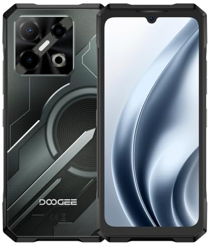 DOOGEE Blade GT Play, Smartphone Rugged 5G (Ultrasottile 10mm), Effetto Luce RGB, 20GB+256GB, Dual SIM 5G, Schermo 6,72 120Hz FHD+, Fotocamera AI 50MP, Android 14, IP69K/IP68 Antiurto, NFC Nero