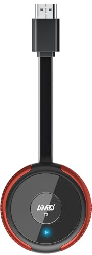 TIMBOOTECH Wireless HDMI Transmitter Red, 1 Receiver Can be Paired with 8 Transmitters, Compatiable with DV, Cable Box, Laptop, PC, Only TX (TX-Red)