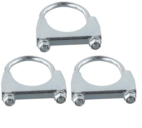 U Bolt Clamps for Exhaust Pipe, Muffler Inlet & Outlet, Round Tube 31-40mm, Saddle Type Anti- Pipe Fasteners, No Welding Requ(1.26IN(32MM))