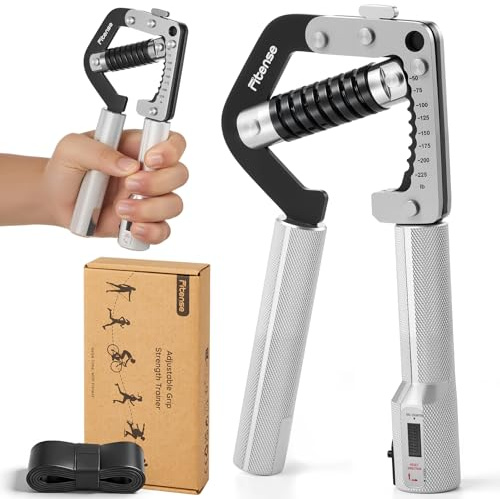 Fitense Handtrainer Fingertrainer, Grip Griffkrafttrainer(50-225LB), Griffkraft Trainer Trainer für Handgelenk- und Unterarmkraft, verstellbare Handgriffe, Muskelaufbau für Krafttraining