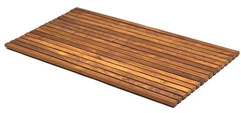 asinox TEK4H7100 Duschmatte aus Teakholz, rollbar, 56 x 86 cm