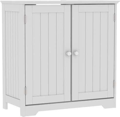 Bath Vida Priano Under Sink Bathroom Cabinet Floor Standing Storage Cupboard Basin Unit, White