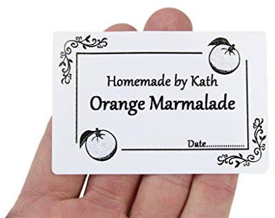 Label Metrics - Personalised Homemade Orange Marmalade Labels/Stickers. Ideal for Labelling Your own Homemade Jams. 75mm x 50mm. Home Preserving. (250 Labels)